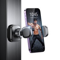 Gym Magnetic Phone Holder, 360° Rotatable Heavy Duty Magnet Phone Mount for Gym Workout Record, or Any Ferrous Metal Surface, Compatible with All Smartphones 4.7-7", Thick Cases Friendly